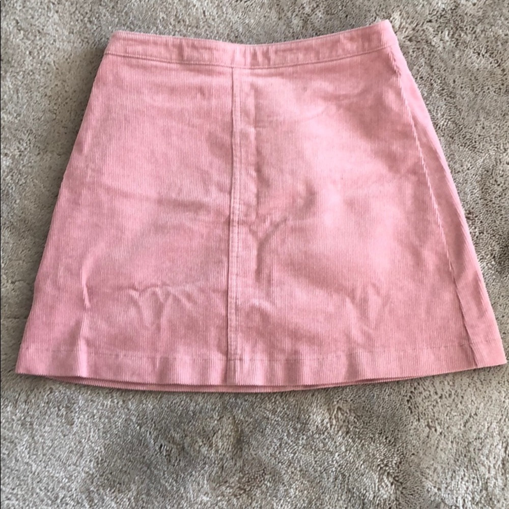 Pink mini skirt